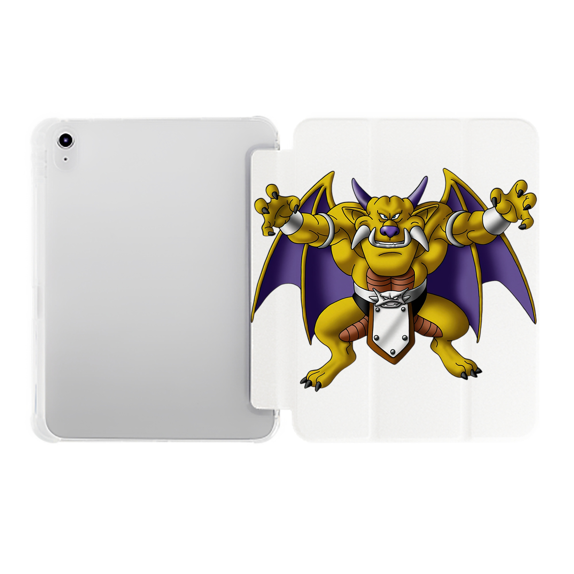 （画像用） ドラゴンクエスト Doragon Kuesuto Dragon Quest IPad ケース ペン収納付き 三つ折りスタンド PUレザー×シリコン 対応機種9.5/10.5/10.9インチ